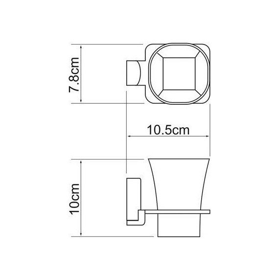Стакан для зубных щеток WasserKraft Exter K-5228, цвет светлая бронза - 4 Стакан для зубных щеток WasserKraft Exter K-5228, цвет светлая бронза фото 4