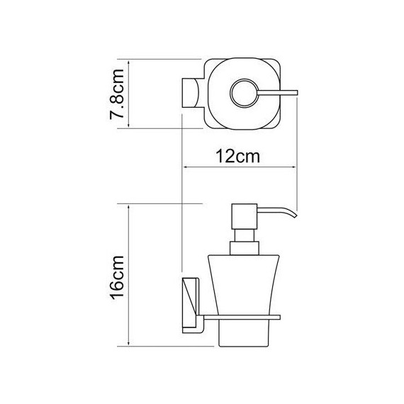 Дозатор для жидкого мыла WasserKraft Exter K-5299, цвет светлая бронза фото 4