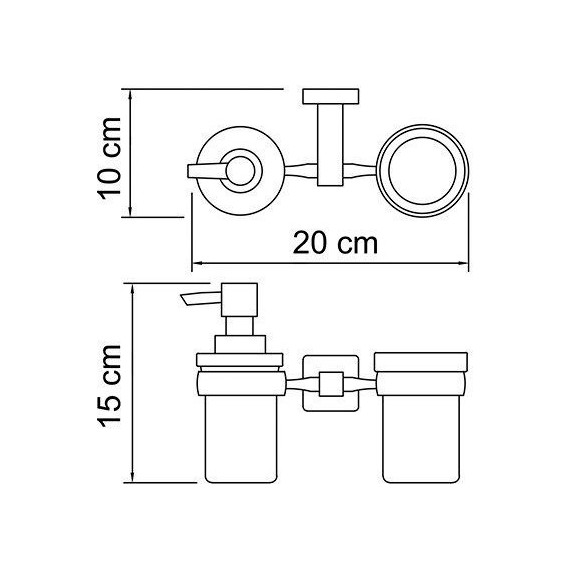 Дозатор для жидкого мыла со стаканом WasserKraft Lippe K-6589 - 4 Дозатор для жидкого мыла со стаканом WasserKraft Lippe K-6589 фото 4