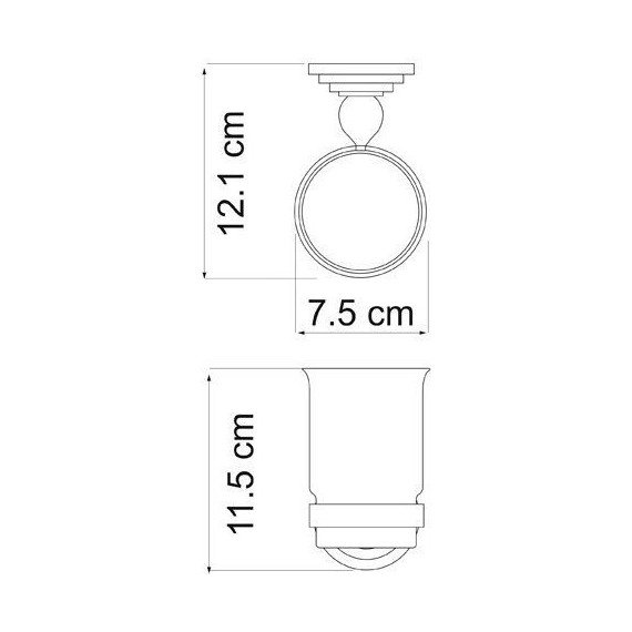 Стакан для зубных щеток WasserKraft Ammer K-7028 - 4 Стакан для зубных щеток WasserKraft Ammer K-7028 фото 4