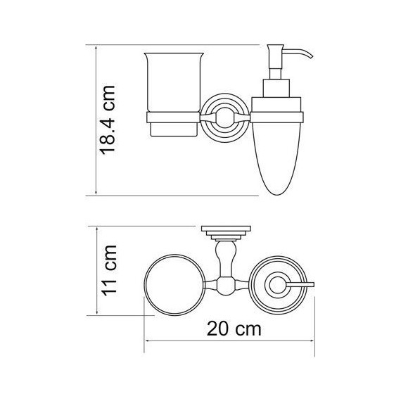 Дозатор для жидкого мыла со стаканом WasserKraft Ammer K-7089 фото 4