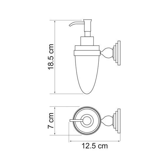 Дозатор для жидкого мыла WasserKraft Ammer K-7099 - 4 Дозатор для жидкого мыла WasserKraft Ammer K-7099 фото 4