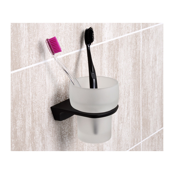 Стакан для зубных щеток WasserKraft Elbe K-7228, цвет чёрный фото 2