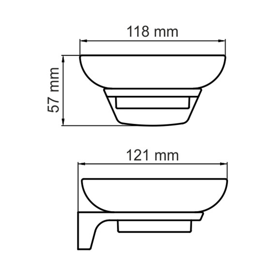 Мыльница WasserKraft Elbe K-7229, цвет чёрный фото 4