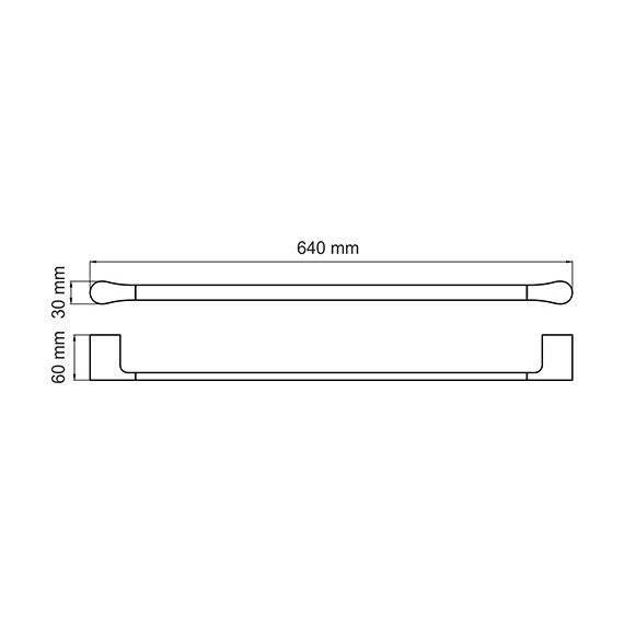 Полотенцедержатель WasserKraft Elbe K-7230, цвет чёрный фото 4