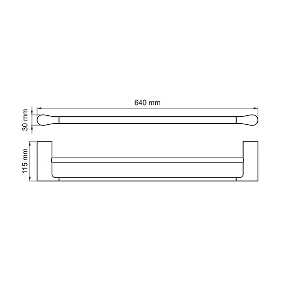 Полотенцедержатель WasserKraft Elbe K-7240, цвет чёрный - 4 Полотенцедержатель WasserKraft Elbe K-7240, цвет чёрный фото 4