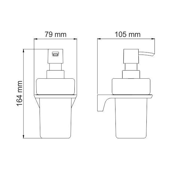 Дозатор для жидкого мыла WasserKraft Elbe K-7299, цвет чёрный фото 5