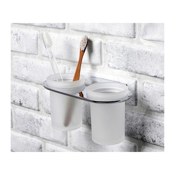 Стакан двойной для зубных щеток WasserKraft Kammel K-8328D - 2 Стакан двойной для зубных щеток WasserKraft Kammel K-8328D фото 2