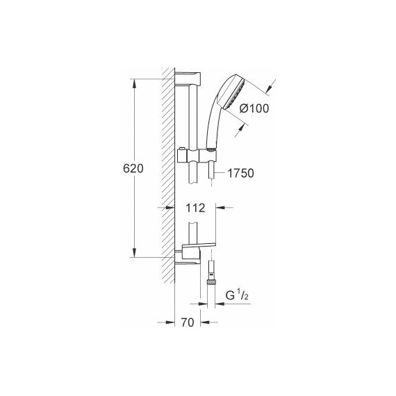Душевой гарнитур Grohe Tempesta Cosmopolitan 100 26083002 фото 3
