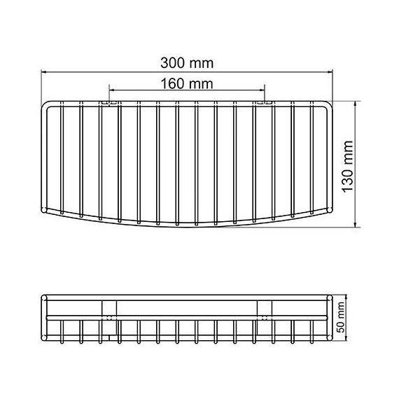 Полочка WasserKraft Exter K-1611 30 см, цвет светлая бронза фото 5