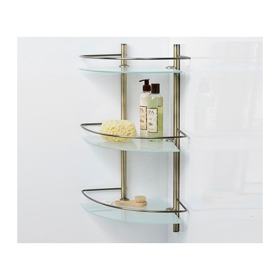 Полка стеклянная WasserKraft Exter K-3533 30 см, цвет светлая бронза - 2 Полка стеклянная WasserKraft Exter K-3533 30 см, цвет светлая бронза фото 2