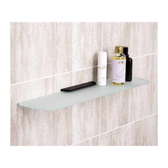 Стеклянная полка WasserKraft Elbe K-7224 55 см, цвет чёрный фото 2