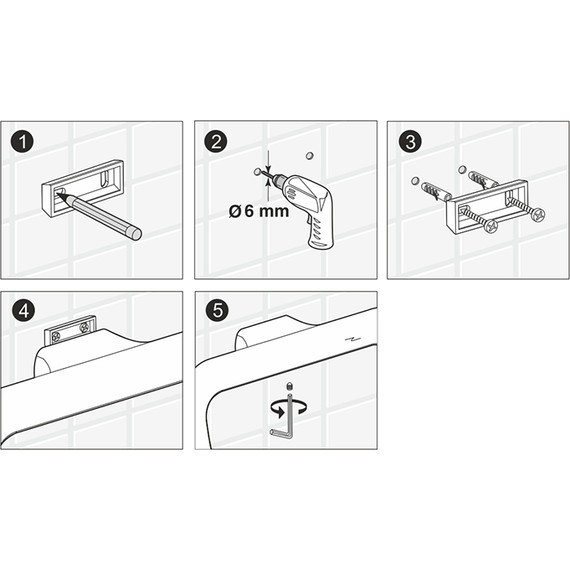 Стеклянная полка WasserKraft Elbe K-7224 55 см, цвет чёрный фото 3