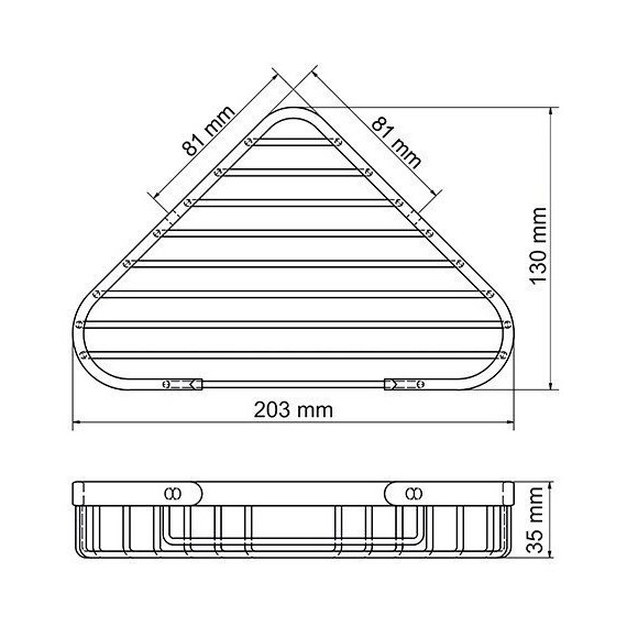 Полочка WasserKraft Kammel K-733WHITE 20 см - 3 Полочка WasserKraft Kammel K-733WHITE 20 см фото 3