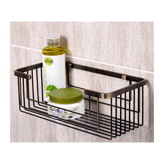 Полочка WasserKraft Exter K-744 25 см, цвет светлая бронза - 3 Полочка WasserKraft Exter K-744 25 см, цвет светлая бронза фото 3