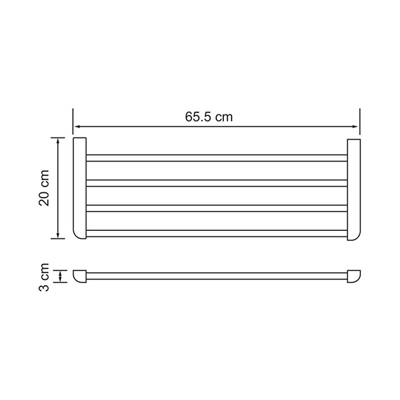 Полка для полотенец WasserKraft Kammel K-8311 - 4 Полка для полотенец WasserKraft Kammel K-8311 фото 4