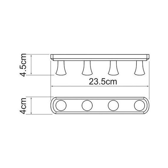 Набор крючков WasserKraft Exter K-1094, цвет светлая бронза - 4 Набор крючков WasserKraft Exter K-1094, цвет светлая бронза фото 4