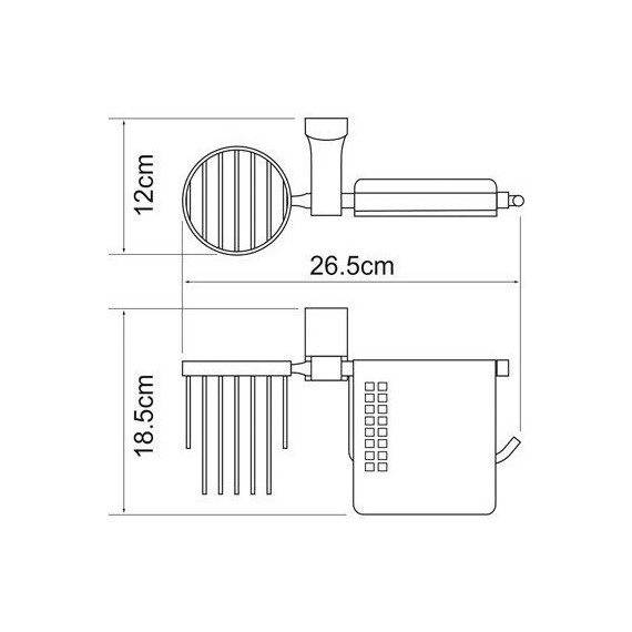 Держатель для туалетной бумаги и освежителя WasserKraft Exter K-5259, цвет светлая бронза - 4 Держатель для туалетной бумаги и освежителя WasserKraft Exter K-5259, цвет светлая бронза фото 4