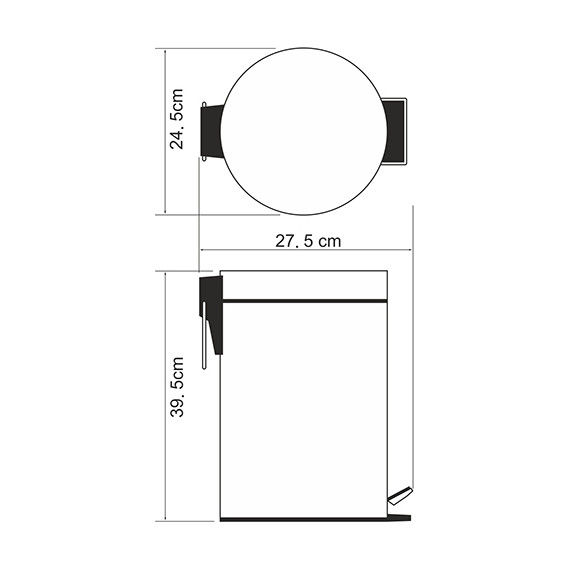 Ведро для мусора с педалью WasserKraft K-612 фото 3