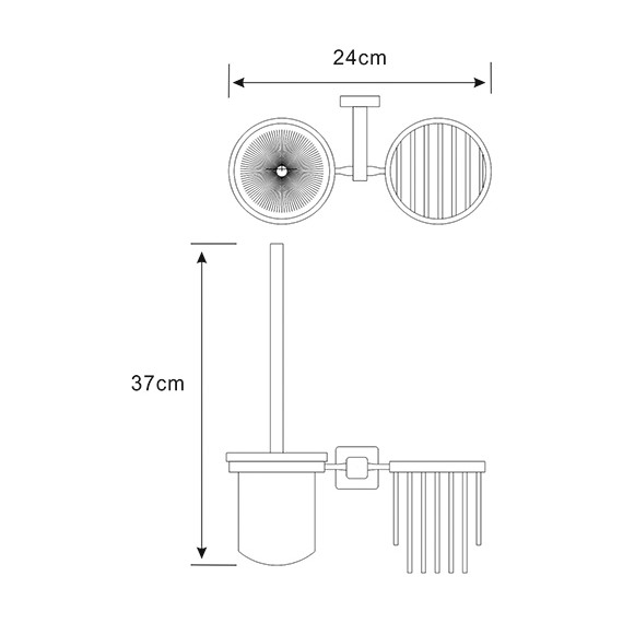 Ёршик для унитаза с держателем для освежителя WasserKraft Lippe K-6535 - 2 Ёршик для унитаза с держателем для освежителя WasserKraft Lippe K-6535 фото 2