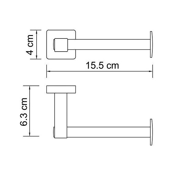 Держатель для туалетной бумаги WasserKraft Lippe K-6596 - 4 Держатель для туалетной бумаги WasserKraft Lippe K-6596 фото 4