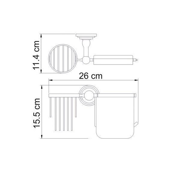 Держатель для туалетной бумаги и освежителя WasserKraft Ammer K-7059 фото 4