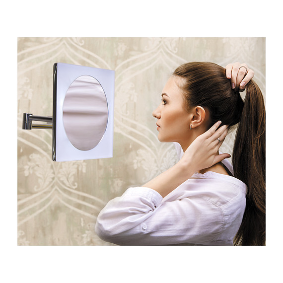 Зеркало косметическое настенное WasserKraft K-1008 - 3 Зеркало косметическое настенное WasserKraft K-1008 фото 3