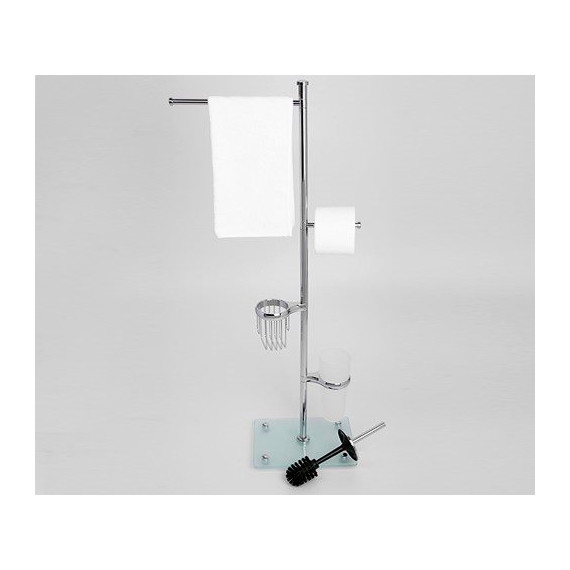 Стойка с держателем и ёршиком WasserKraft K-1248 - 3 Стойка с держателем и ёршиком WasserKraft K-1248 фото 3