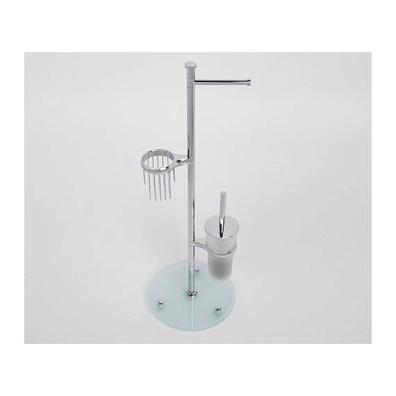 Стойка с держателем и ёршиком WasserKraft K-1256 - 3 Стойка с держателем и ёршиком WasserKraft K-1256 фото 3
