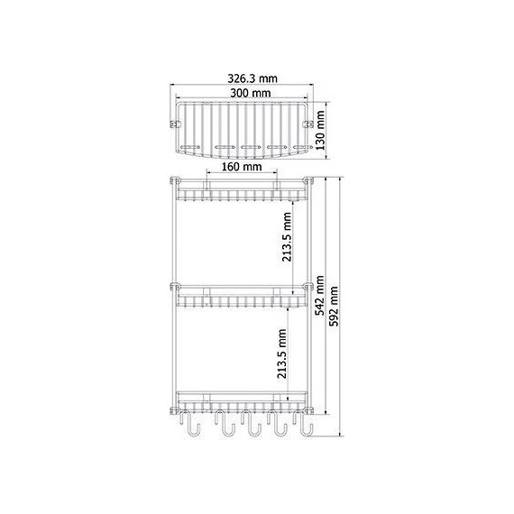 Полочка WasserKraft K-1433 30 см - 5 Полочка WasserKraft K-1433 30 см фото 5