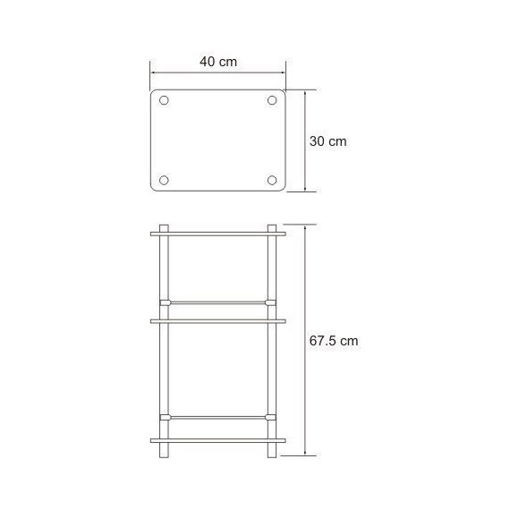 Полка стеклянная WasserKraft K-4033 40 см фото 7