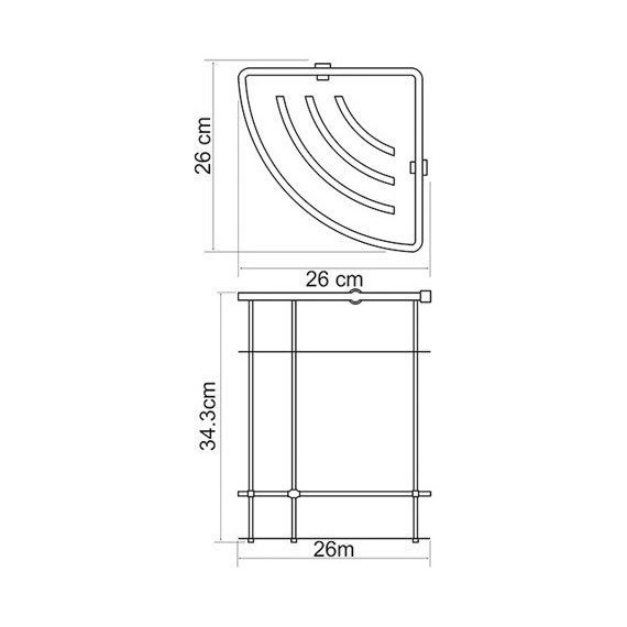 Полочка WasserKraft K-522 25 см фото 5