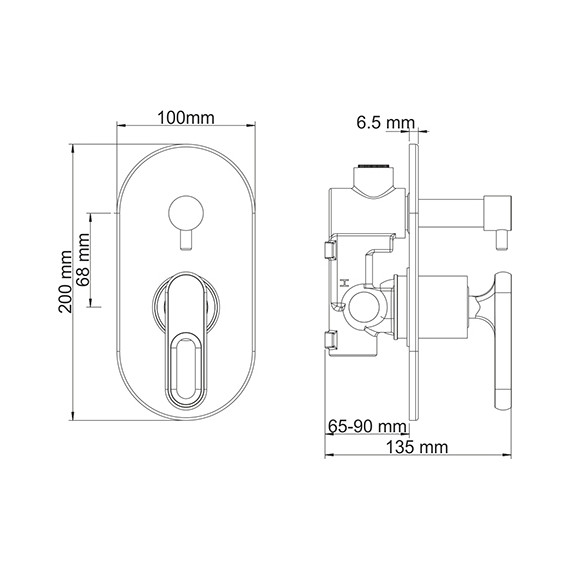 Смеситель для ванны WasserKraft Kammel 1841 фото 5