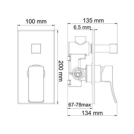 Смеситель для ванны WasserKraft Aller 10641WHITE, белый/хром фото 4