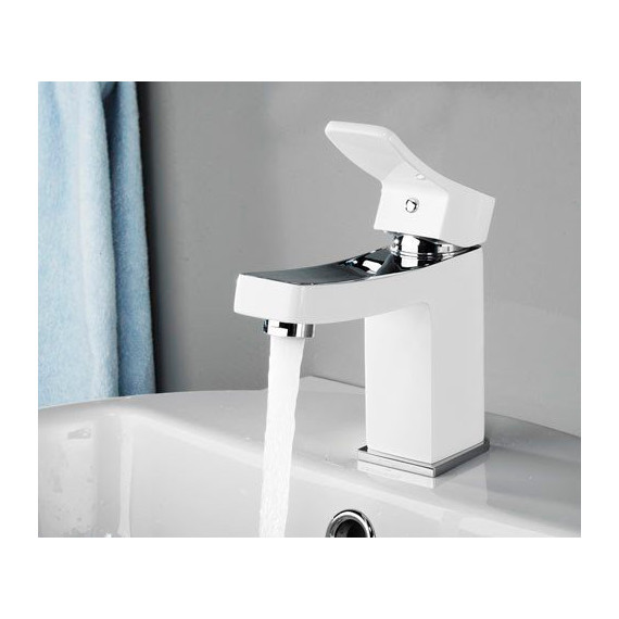 Смеситель для умывальника WasserKraft Aller 1063WHITE, белый/хром - 4 Смеситель для умывальника WasserKraft Aller 1063WHITE, белый/хром фото 4