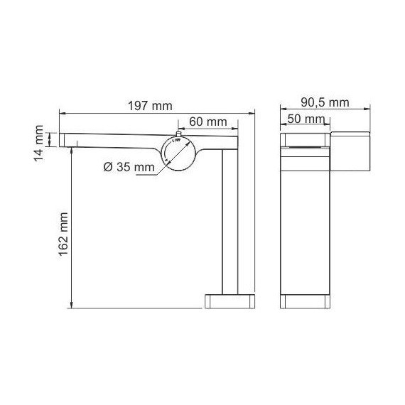 Смеситель для раковины WasserKraft Elbe 7410, чёрный фото 9