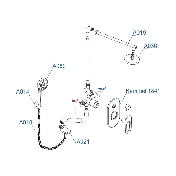 Душевая система для душа WasserKraft A16830 - 9 Душевая система для душа WasserKraft A16830 фото 9