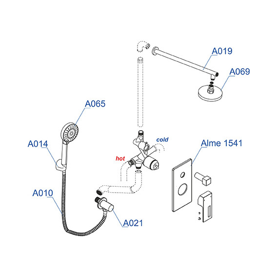 Душевая система для душа WasserKraft A16069 - 9 Душевая система для душа WasserKraft A16069 фото 9
