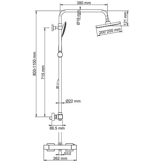 Душевая стойка с термостатом WasserKraft A15502 Thermo фото 7