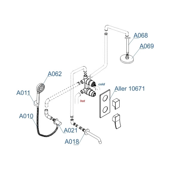 Душевая система для ванны WasserKraft A171668 - 9 Душевая система для ванны WasserKraft A171668 фото 9