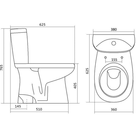 Унитаз-компакт Santek Анимо 1.WH11.0.038 с крышкой дюропласт фото 2