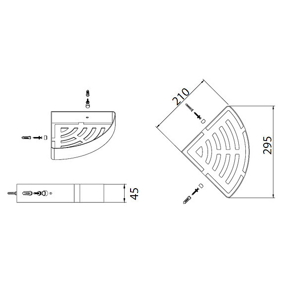 Полка угловая Fixsen Hotel FX-31003A 20 см фото 3