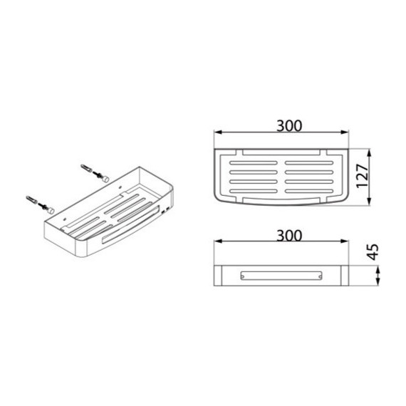 Полка прямоугольная Fixsen Hotel FX-31003B 30 см - 2 Полка прямоугольная Fixsen Hotel FX-31003B 30 см фото 2