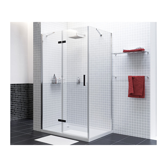 Душевое ограждение WasserKraft Aller 120х80 см L 10H06LBLACK, чёрный/прозрачное - 4 Душевое ограждение WasserKraft Aller 120х80 см L 10H06LBLACK, чёрный/прозрачное фото 4