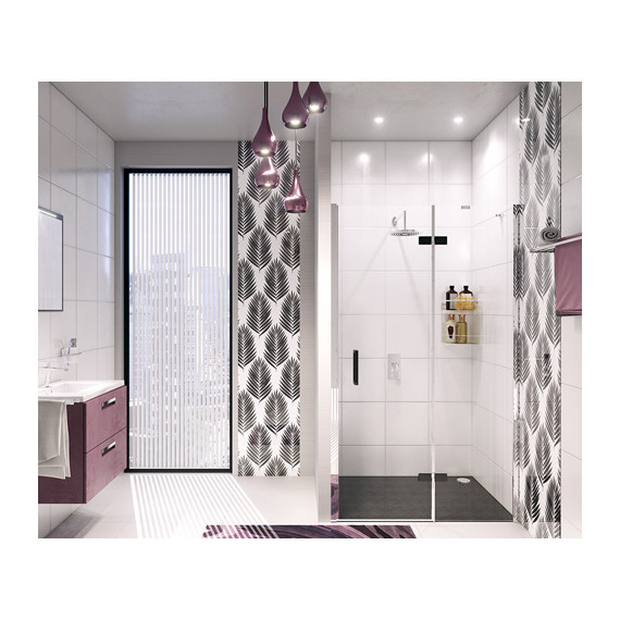 Душевая дверь WasserKraft Aller 120 см R 10H05RBLACK, чёрный/прозрачное фото 4