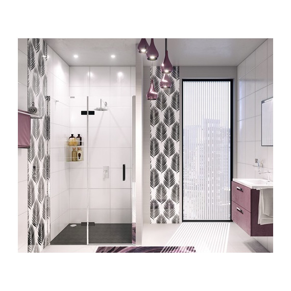 Душевая дверь WasserKraft Aller 120 см L 10H05LBLACK, чёрный/прозрачное фото 4