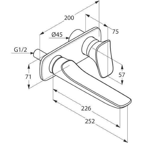 Смеситель для раковины настенный Kludi Ambienta 226 мм 532450575 фото 7