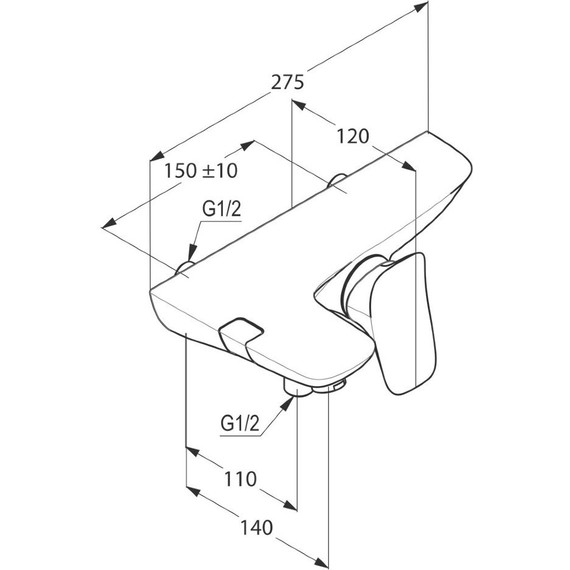 Смеситель для ванны Kludi Ambienta 534450575 фото 7