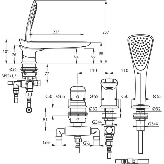 Смеситель для ванны Kludi Ambienta 534470575 фото 4