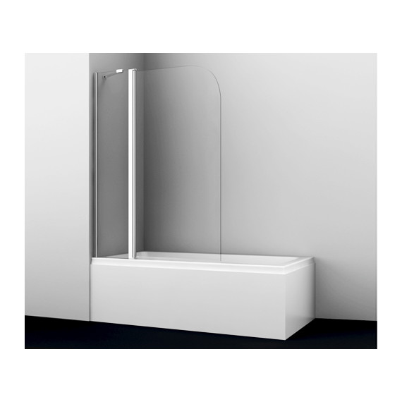 Шторка для ванны WasserKraft Leine 110 см 35P02-110, хром/прозрачное фото 